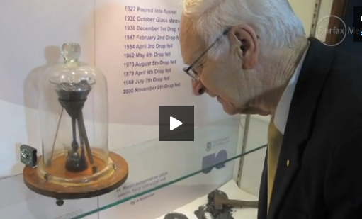 Video of Pitch Drop Experiment and Prof Mainstone